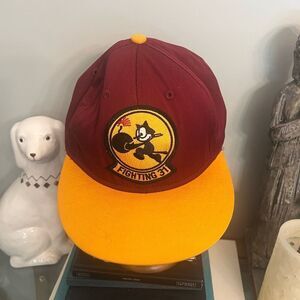 KBETHOS vintage Felix Fighting 31 Maroon SnapBack Cap with Yellow Accent